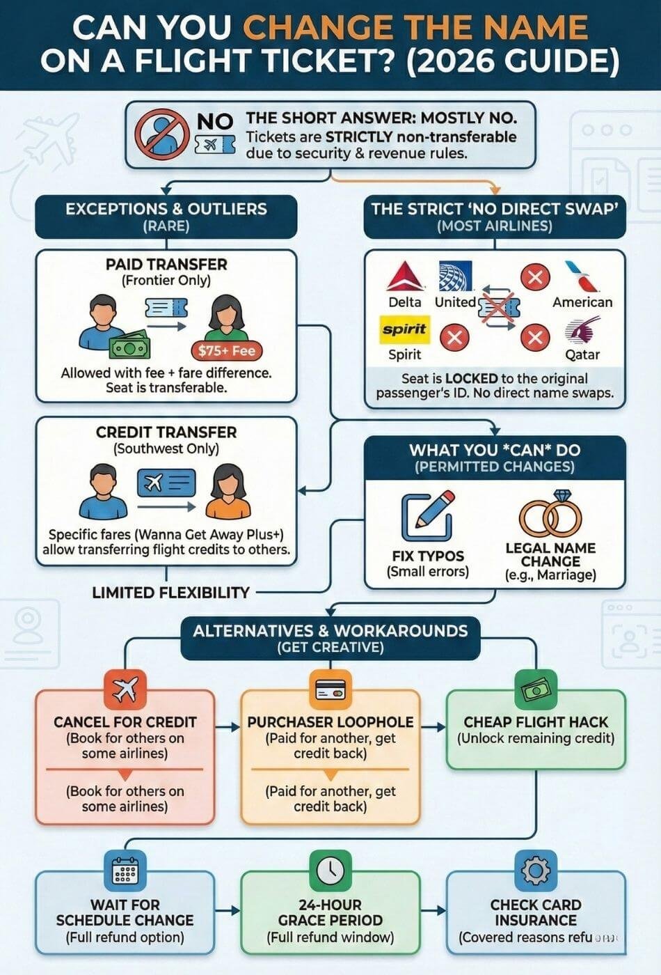 Can You Transfer a Plane Ticket in 2026? Airline Rules, Exceptions & Hacks