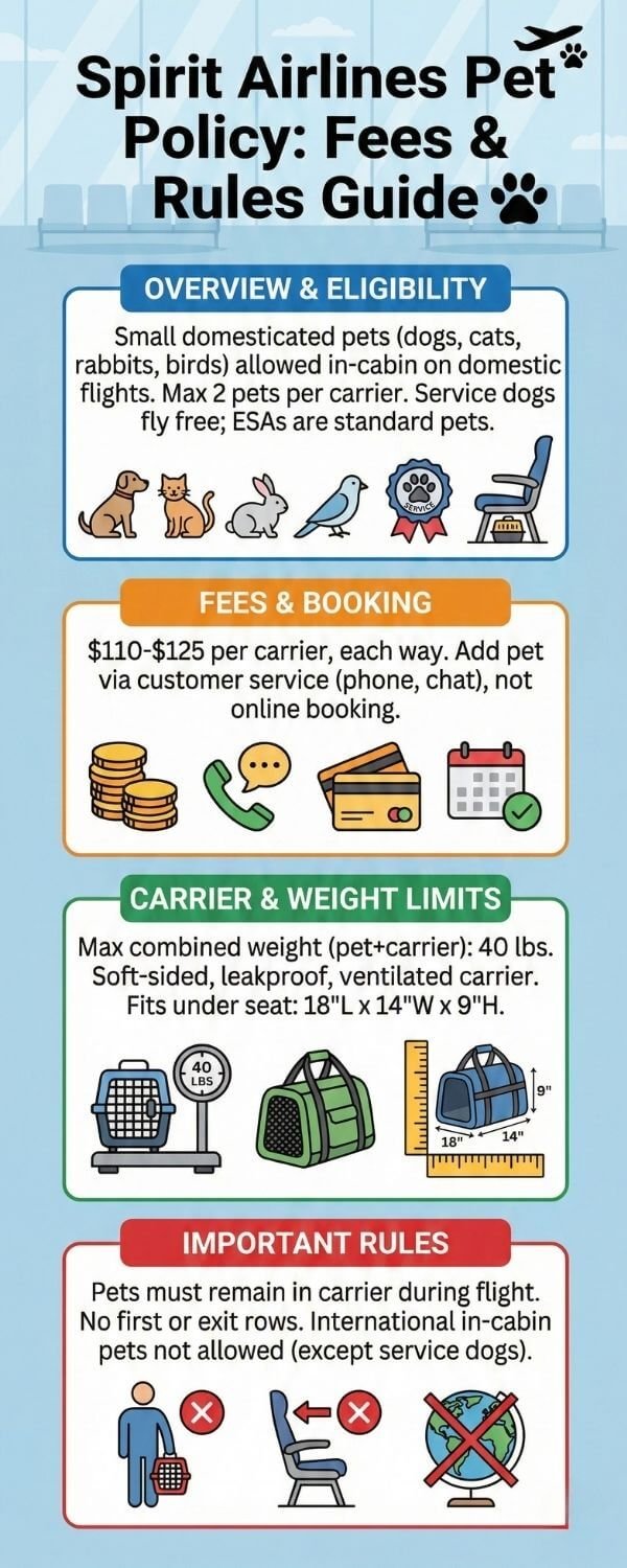 Spirit Airlines Pet Policy