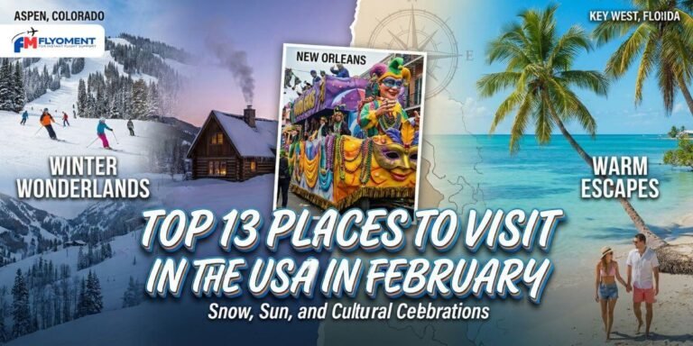 Read more about the article Top 13 Places to Visit in the USA in February​
