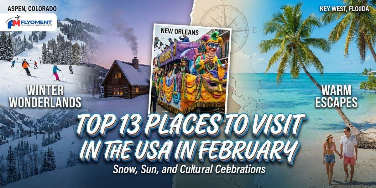 Read more about the article Top 13 Places to Visit in the USA in February​