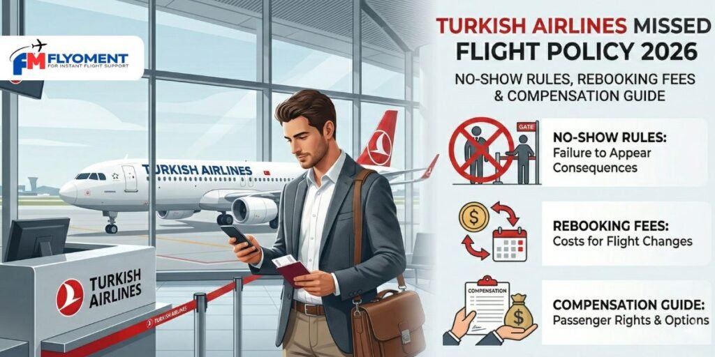 Turkish Airlines Missed Flight Policy 2026: No-Show Rules, Rebooking Fees & Compensation Guide