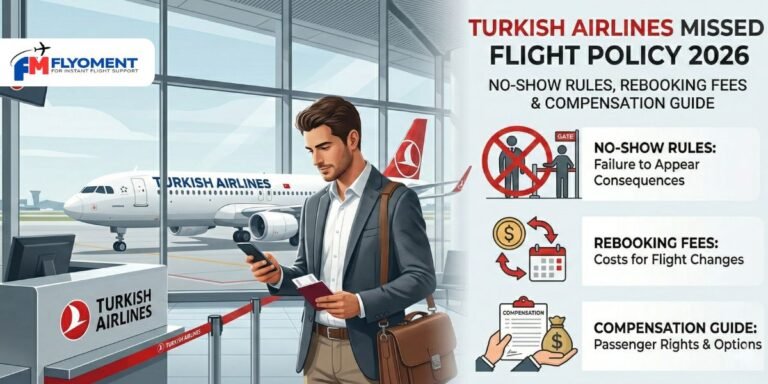 Read more about the article Turkish Airlines Missed Flight Policy 2026: No-Show Rules, Rebooking Fees & Compensation Guide