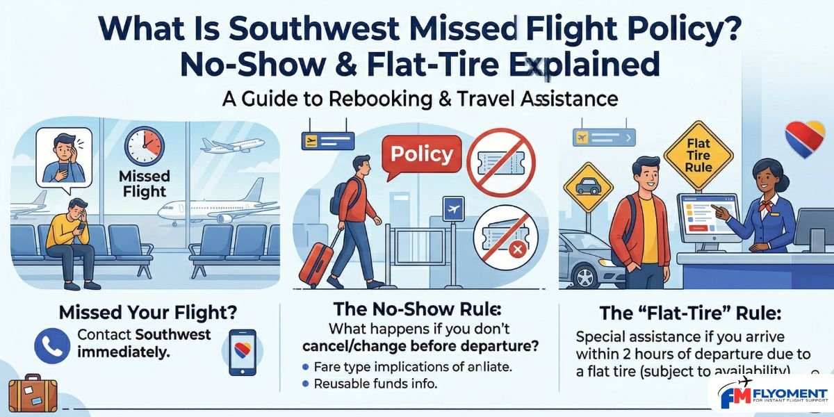 Read more about the article What Is Southwest Missed Flight Policy? No-Show And Flat-Tire Explained