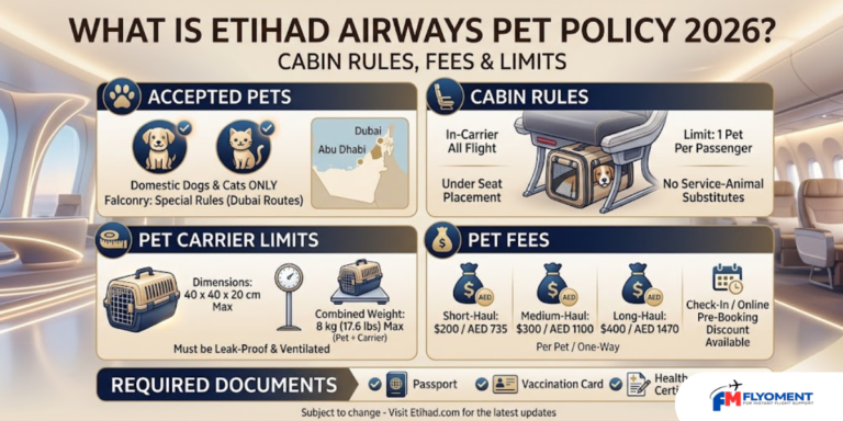 Read more about the article What is Etihad Airways Pet Policy 2026? Cabin Rules, Fees & Limits
