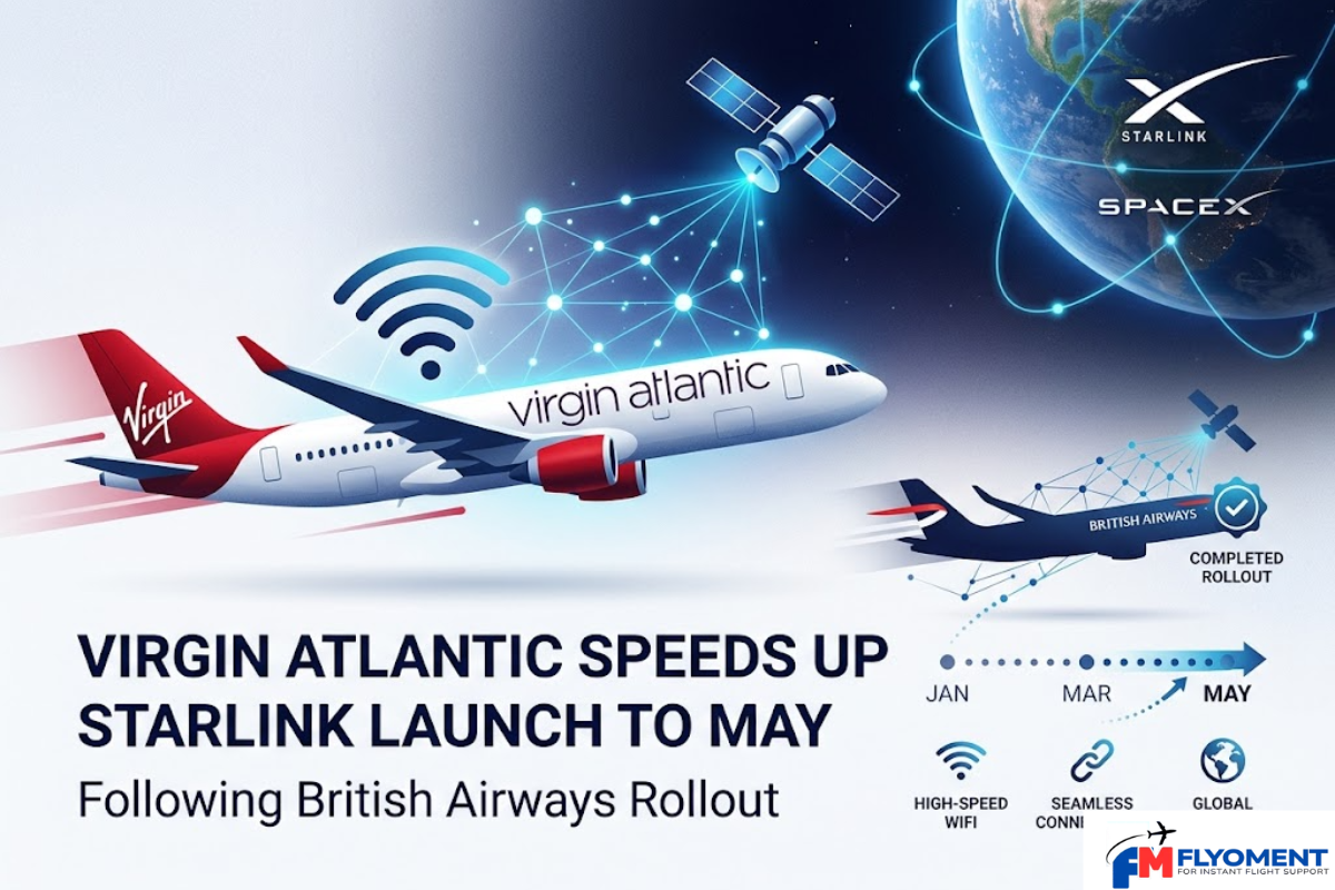 Read more about the article Virgin Atlantic Speeds Up Starlink Launch to May Following British Airways Rollout