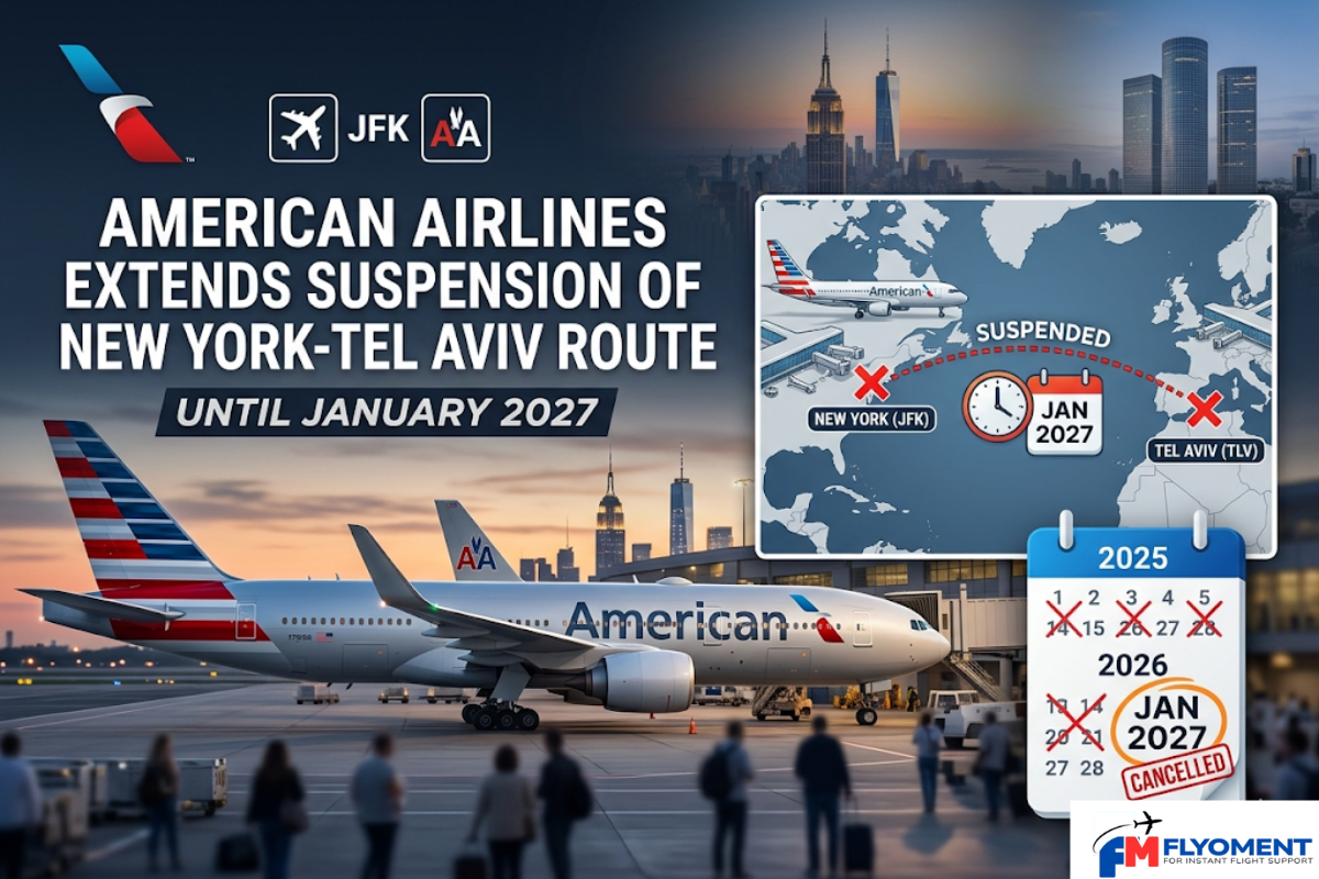 Read more about the article American Airlines extends suspension of New York-Tel Aviv route until January 2027