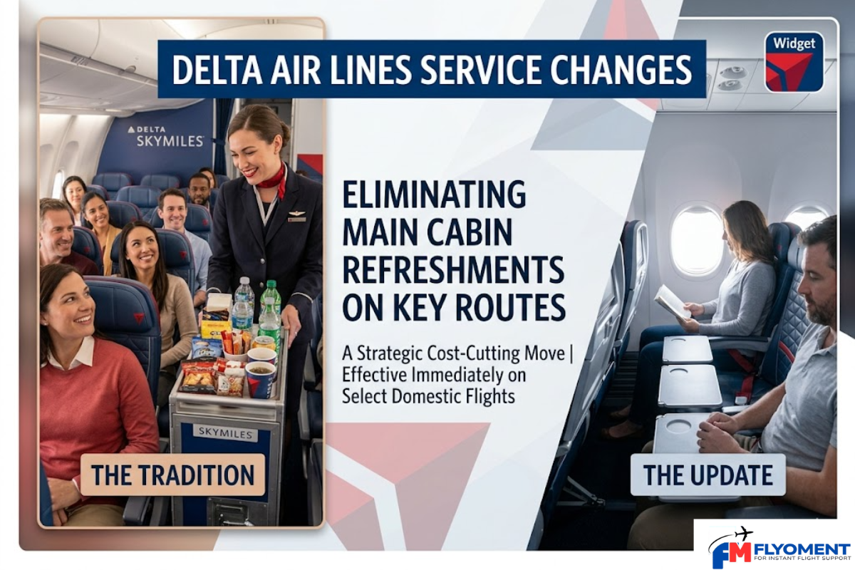 Read more about the article Delta Air Lines Eliminates Main Cabin Refreshments on Key Routes in Cost-Cutting Move