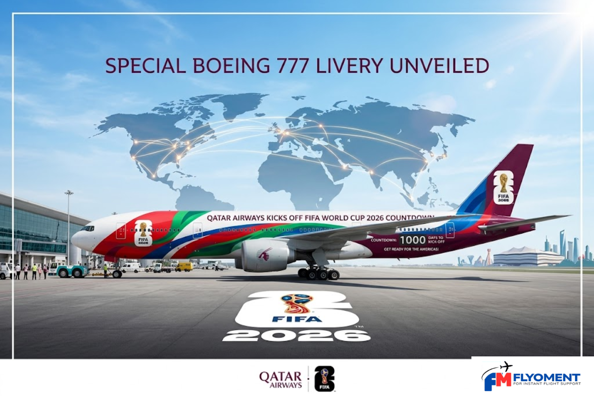 You are currently viewing Qatar Airways Kicks Off FIFA World Cup 2026 Countdown With Special Boeing 777 Livery