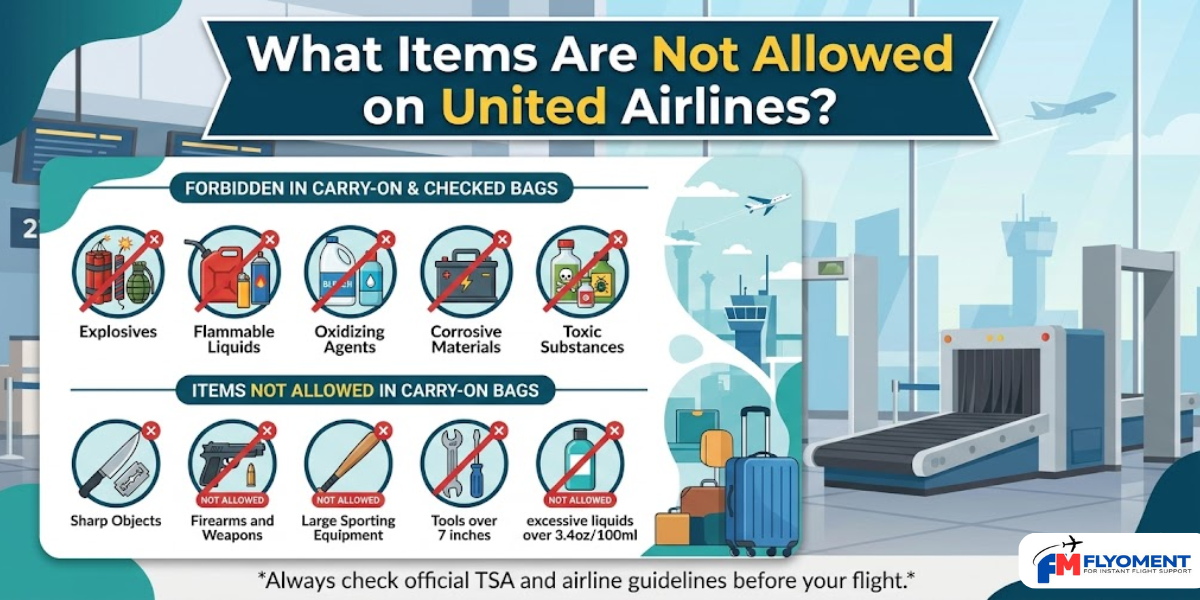 Read more about the article What Items Are Not Allowed on United Airlines? Complete Baggage Rules Guide