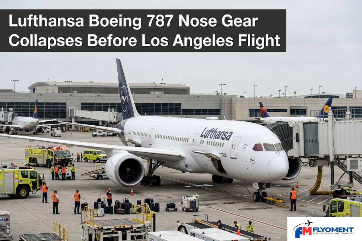 Read more about the article Lufthansa Boeing 787 Nose Gear Collapses Before Los Angeles Flight
