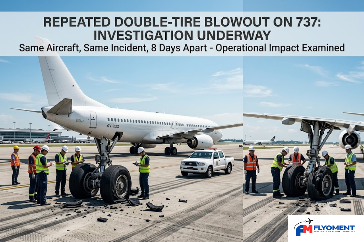 Read more about the article Singapore Airlines 737 Suffers Identical Double-Tire Blowout On Same Flight, 8 Days Apart